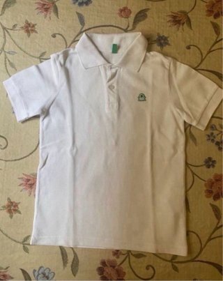 Lote Benetton: Polo Blanco y Camiseta 6/7 años