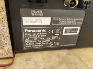 Equipo de música Panasonic SA-PM500