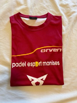 Camiseta pádel Orven granate