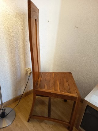 Mesa extensible madera teca. Estilo oriental.