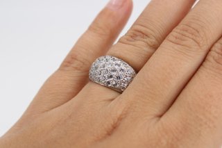 049-01-00367 Anillo Oro Blanco 18K Circonitas
