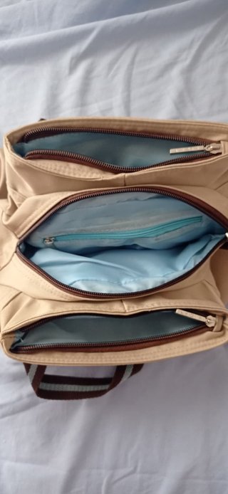 Bolso de mano Vichy color Beige