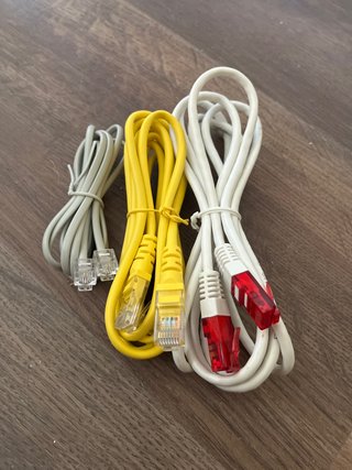 URGE 2 Cables Ethernet y 1 Cable Teléfono