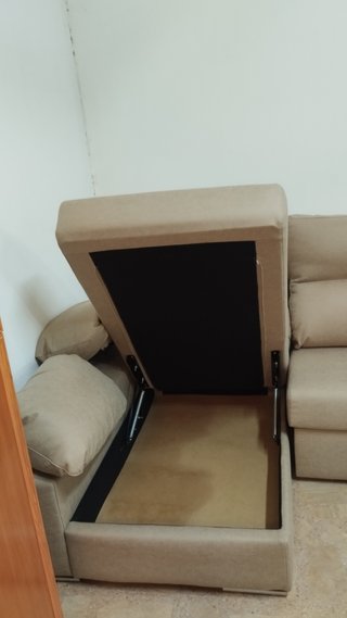 Chaiselongue 280cm, arcón y 2 poufs,EXTRAIAL SUELO