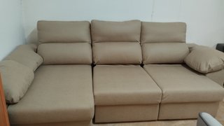 Chaiselongue 280cm, arcón y 2 poufs,EXTRAIAL SUELO