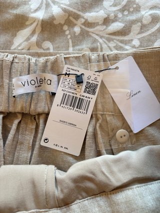 Bermuda Mango Beige Talla M Violet by Mango