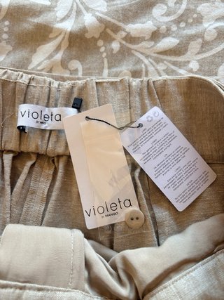Bermuda Mango Beige Talla M Violet by Mango
