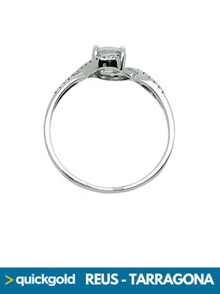 035-01-00972 ANILLO ORO BLANCO CON DIAMANTES T22