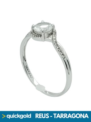 035-01-00972 ANILLO ORO BLANCO CON DIAMANTES T22