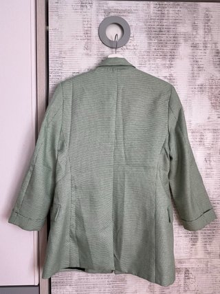 Americana Stradivarius cuadros verde Talla M