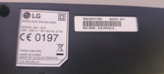 Barra de Sonido Negra Marca LG Modelo Sj3
