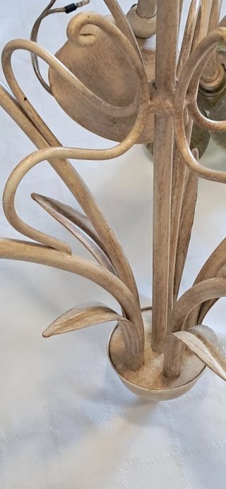 2 Lámparas Forja Hechas a Mano,tulipas de vidrio .
