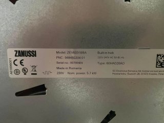 Placa Vitrocerámica Zanussi 3 fuegos