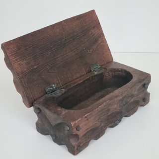 Scatola legno vintage intagliata