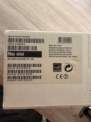 Mac mini (finales 2014) A1347 2.6GHz 8GB 1TB