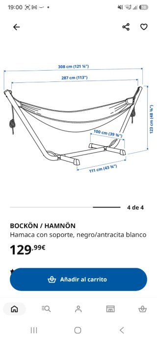 Hamaca de exterior Ikea