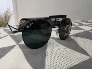 Gafas Ray-Ban Aviator Redondas Negras