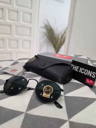 Gafas Ray-Ban Aviator Redondas Negras