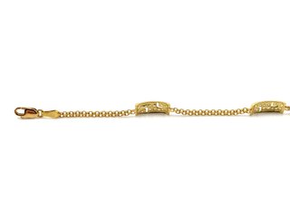 E1814824-3    Pulsera Oro 18k Con Circonita