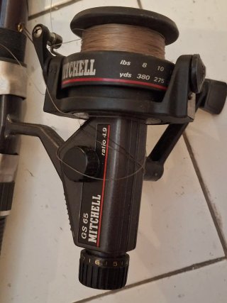 Caña de pescar Mitchell GS 65 y accesorios