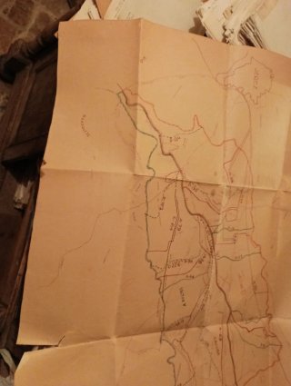 Mapa antiguo plegado de jerez de la frontera