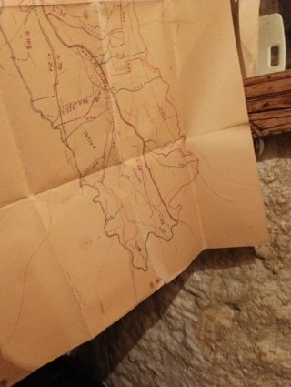 Mapa antiguo plegado de jerez de la frontera