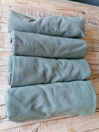 4 Cortinas Ikea Hannalena Verde Azul + Ganchos