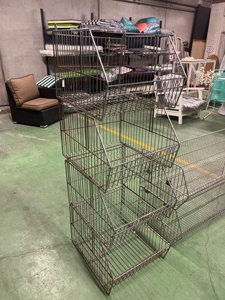 Lote 10 Rejillas Metálicas Apilables