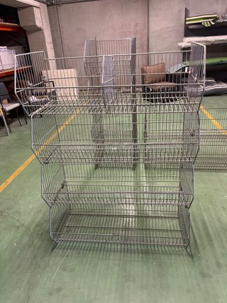 Lote 10 Rejillas Metálicas Apilables