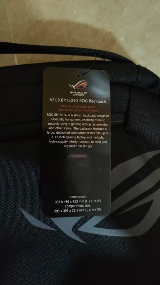 Zaino Asus ROG Nero