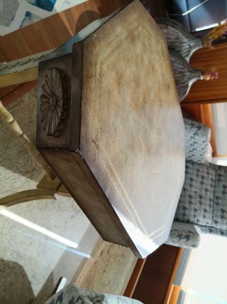 Mesa auxiliar vintage octogonal