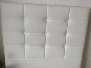 Cabecero polipiel blanco