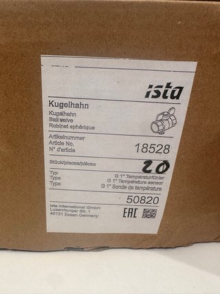 40 Válvulas de bola Ista Kugelhahn