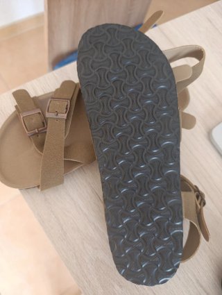 Sandalias Beige/Marrón Talla 38
