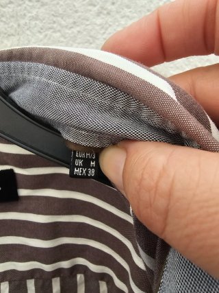 Camisa Pedro del Hierro Talla M Rayas Marrón/Blanc