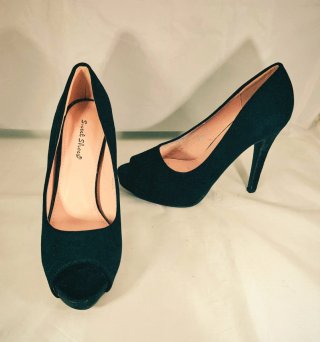 Scarpe eleganti Sweet Shoes nere open-toe