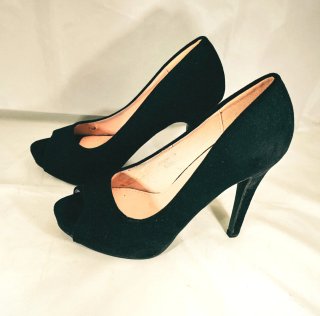 Scarpe eleganti Sweet Shoes nere open-toe