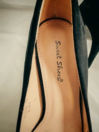 Scarpe eleganti Sweet Shoes nere open-toe