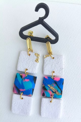 Pendientes arcilla polimérica hechos a mano