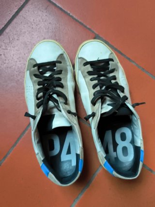 P448 tg42 Beige/Bianco Sneakers