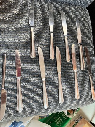 Set de 52 cubiertos de metal plateado