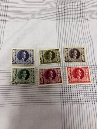 Lote 6 sellos Deutsche Reich Hitler