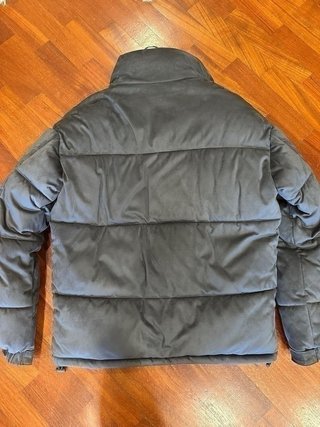 Piumino Zara effetto scamosciato grigio