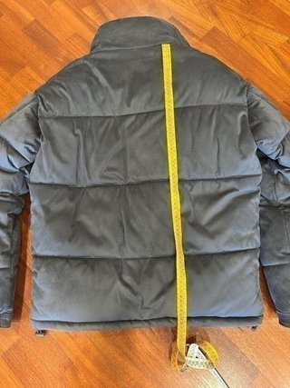 Piumino Zara effetto scamosciato grigio