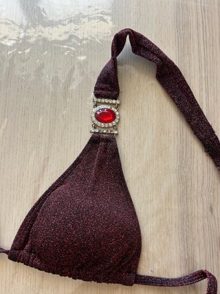 Bikini bordeaux con Diamanti | Taglia L | Siberica