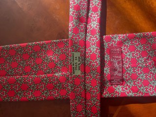 Corbata Hermès Paris Roja Seda Vintage Años 90