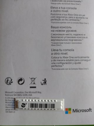 Original Soporte Vertical Xbox One S Microsoft