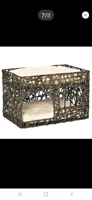 Cesta ratán para gatos/perros