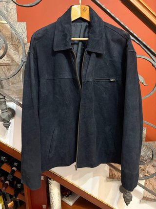Giacca mod. biker vera pelle scamosciata vintage