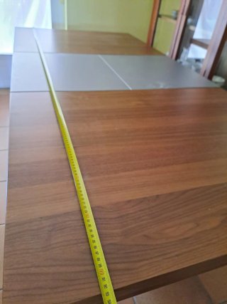 Mesa extensible madera nogal diseño + 4 sillas